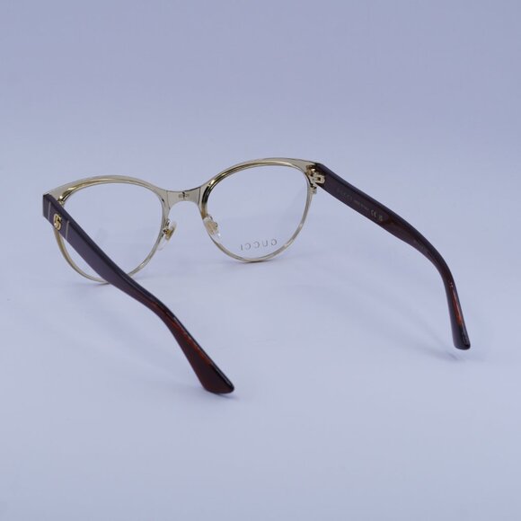 Gucci GG1114O 003 Eyeglasses Gold/Red 52mm Cat Eye Frame - Picture 7 of 12